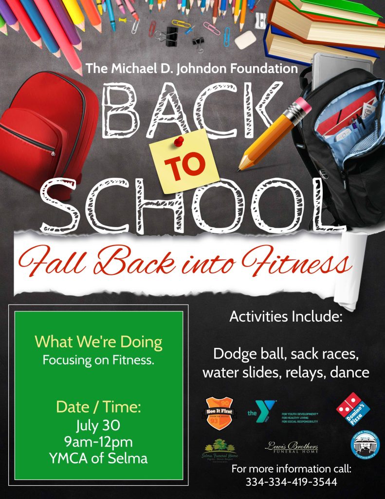 Michael D Johnson Foundation 2022 Annual BACK TO SCHOOL Fall Back Into Fitness - July 30th
